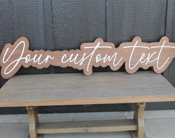 Custom Wood Sign Name Phrase Personalized Sign You Text Here  Nursey Lastname Girl Name Boy Name Single Double sided Giftable 3D Raised