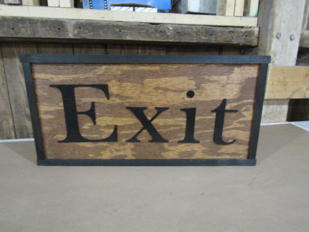 Exit Sign Directional Ranch Sign Company Name Address Signage ...