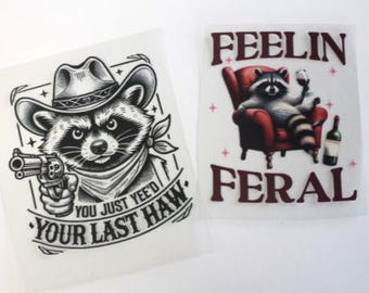 Racoon Silly Goose Frog Horse Cow Decal Group Waterproof Sheet Full Color Sticker Window Wall Sticker Thermos Funny Feral Country Theme