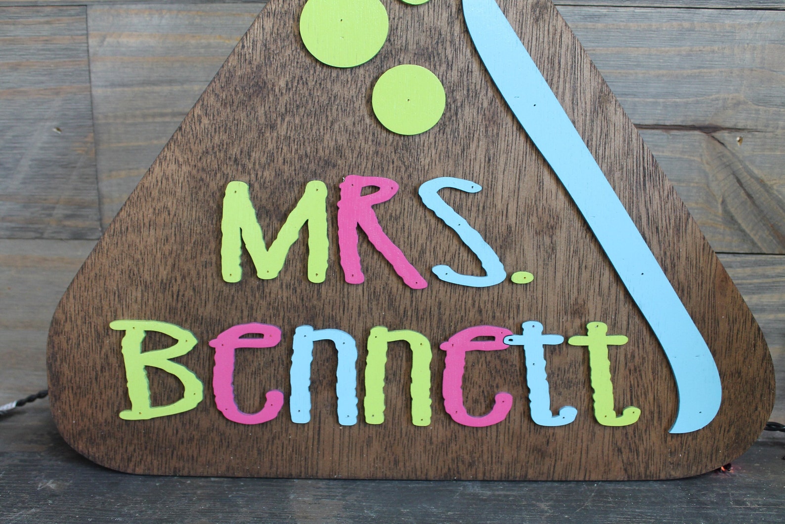 Custom Science Teacher Sign: Beaker Door Hanger, Personalized Classroom ...