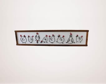Rustic Chicken Sign - 3D Laser‑Cut Graphics – Whimsical Farmhouse Wall Art – Funny Kitchen Decor