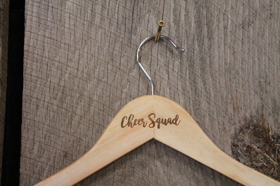 Cheer Squad  Cheerleader Team Cheer Cheer Leading Cheer Leader Costume  Uniform Clothes Hanger Engraved Hard Wood Sturdy Team Leadership