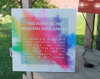 Custom Weatherproof PVC Sign Textured Personalized Square Sustainable Memorial Ready for your Logo Great for hanging or wall mounted