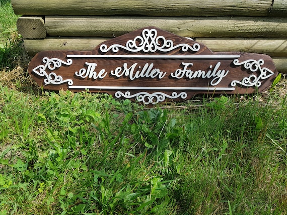 Raised Name Sign, Wooden, Wood, Established Sign, Last Name Sign, Large, Custom, Outdoor, Wedding Gift, 3D, Custom, Personalize