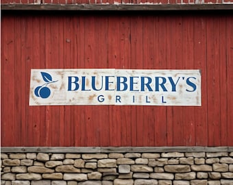 Custom Engraved Business/Family Name Wood Sign – Extra Large –  Restaurant Theme – Personalized Rustic Business or Home Display