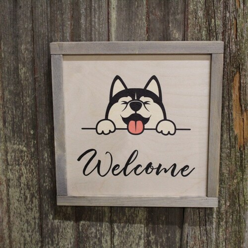 Welcome Siberian Husky Sign Wood Dog Puppy Cute Tongue Framed - Etsy Finland Welcome Siberian Husky Sign Wood Dog Puppy Cute Tongue Framed - Etsy Finland