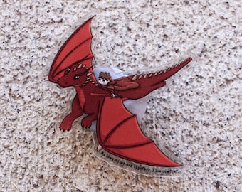 Red Dragon Acrylic Pin