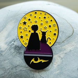 A Witch and a Werecat Pin