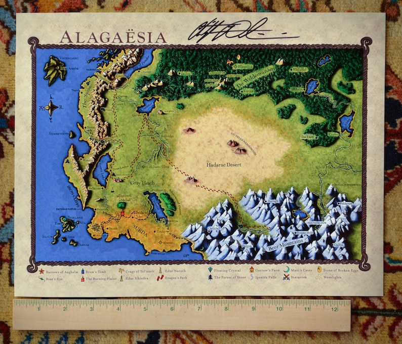 Map of Alagaësia Print Color Barnes & Noble Edition | Etsy