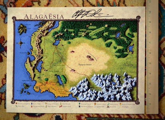 Map Of Alagaesia Print Color Barnes Noble Edition Etsy