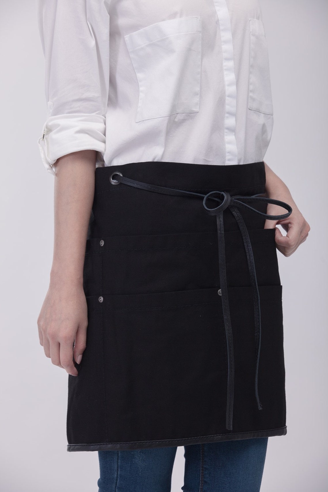 Apron Cotton Canvas Apron Half Apron Apron for Men & Women Waist Apron