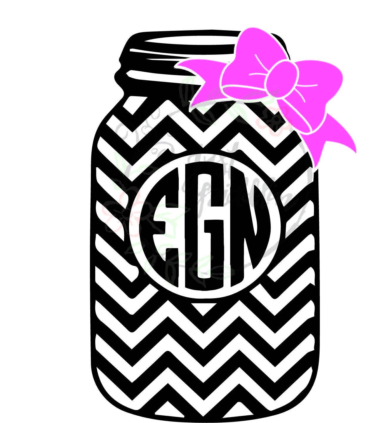 Download Mason Jar Monogram Svg Etsy