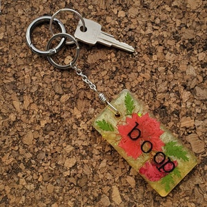 Colorful Word Resin Keychain - boop - Handmade