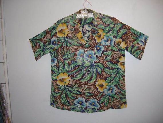 Vintage 1950's Hawaiian Cotton Shirt