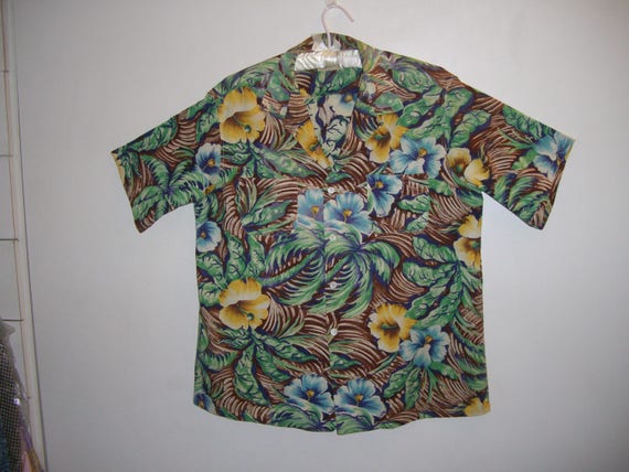 Vintage 1950's Hawaiian Cotton Shirt - image 1