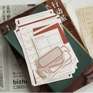 Papier à lettres simpliste et vintage, bloc-notes, album de scrapbooking pour collage et journal indésirable, agenda, école, Bullet Journal, cadeaux, étiquettes, papeterie