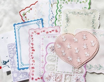 Lace doilies note paper 10 Pcs, stationary, cut out, 3D , memo, special craft, note card, scrapbook, stock, junk journal , school, grab bag