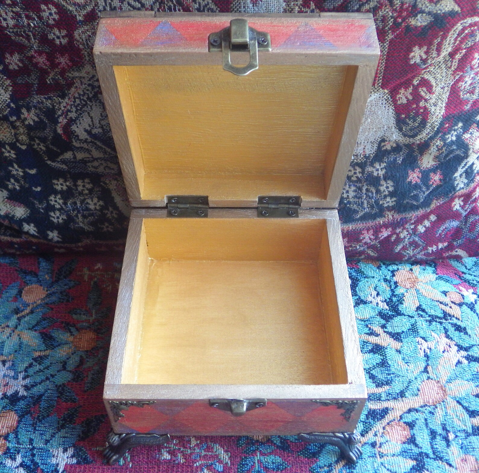 Medieval Style Mixed Media Trinket Box Etsy