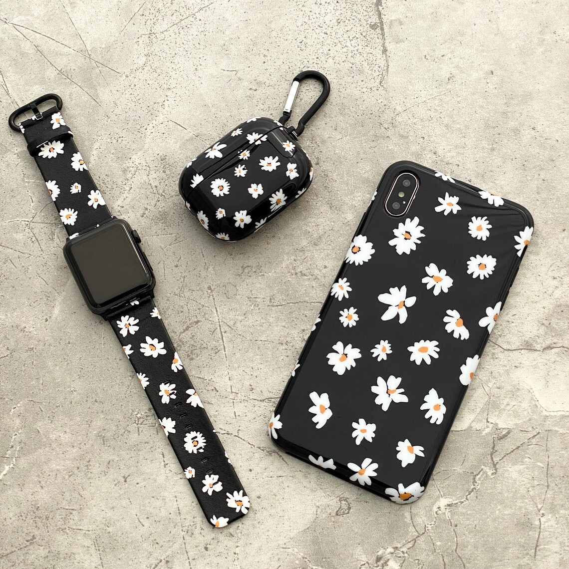 40mm & 38mm Vegan Leather Apple Watch Band Daisy Etsy