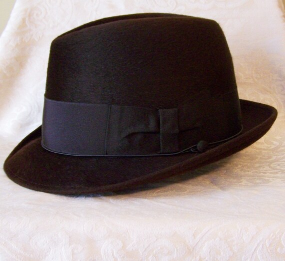 70s Does 40s BORSALINO Diamante Fur Felt Fedora Tr