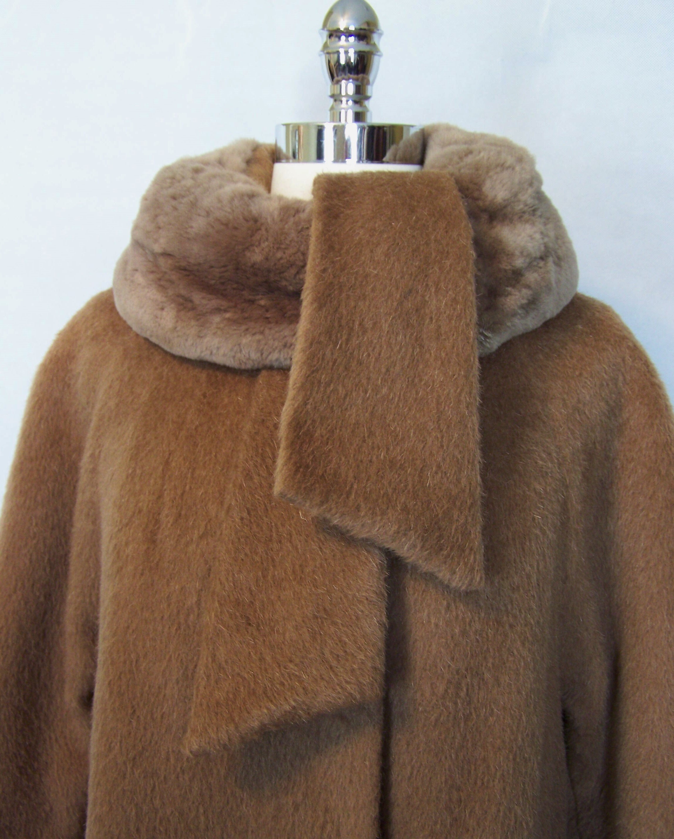 DEADSTOCK Documented LILLI ANN Mohair Wool Fur Trim Swing Coat Etsy