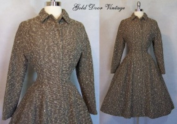 RESERVED 50s Lilli Ann Tweed Rhinestone Trim Fit F