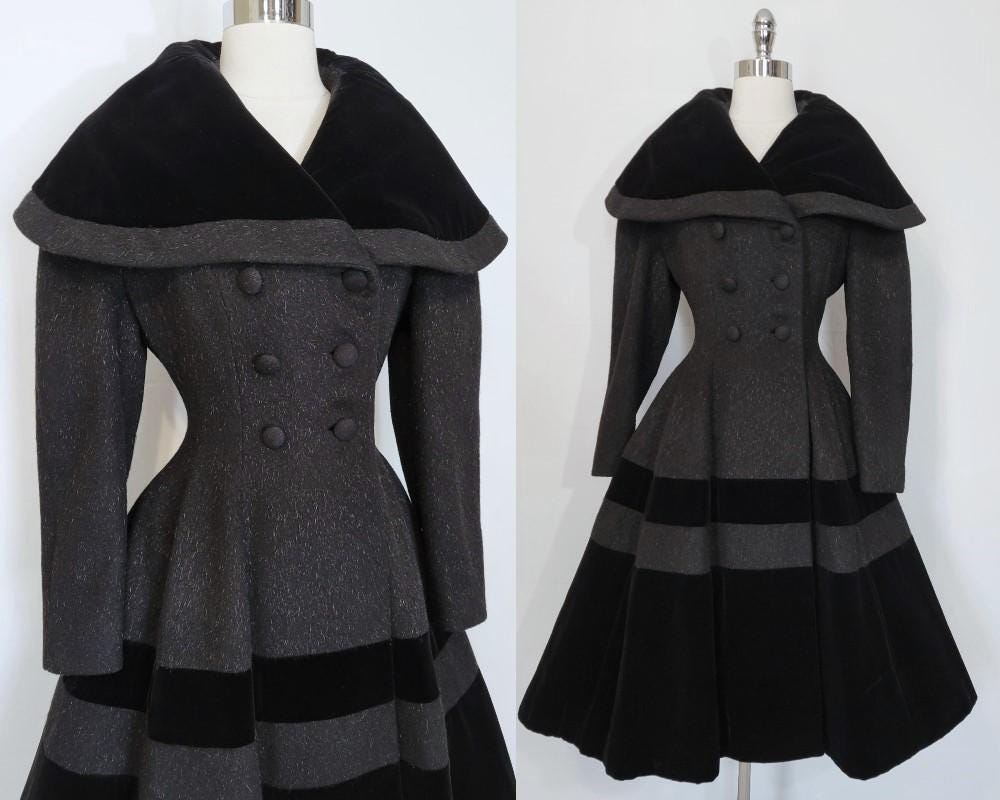 lilli ann ヴィンテージ　ウール ロングコート 黒 Products – LilliAnnFashions