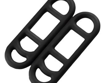 Np Night Provision Universal Bike Light Mount Adjustable Slotted Rubber Bike Mounting Straps (2 Pack)