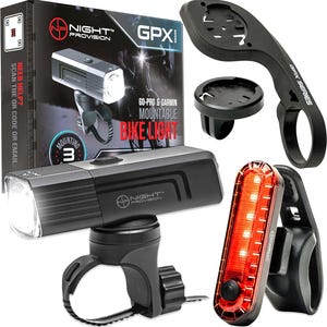 GPX-950 Bike Lights Compatible with Garmin/Go-Pro Mounts USB-C Rechargeable Front and Back Bicycle Light - Quarter Turn & Twist