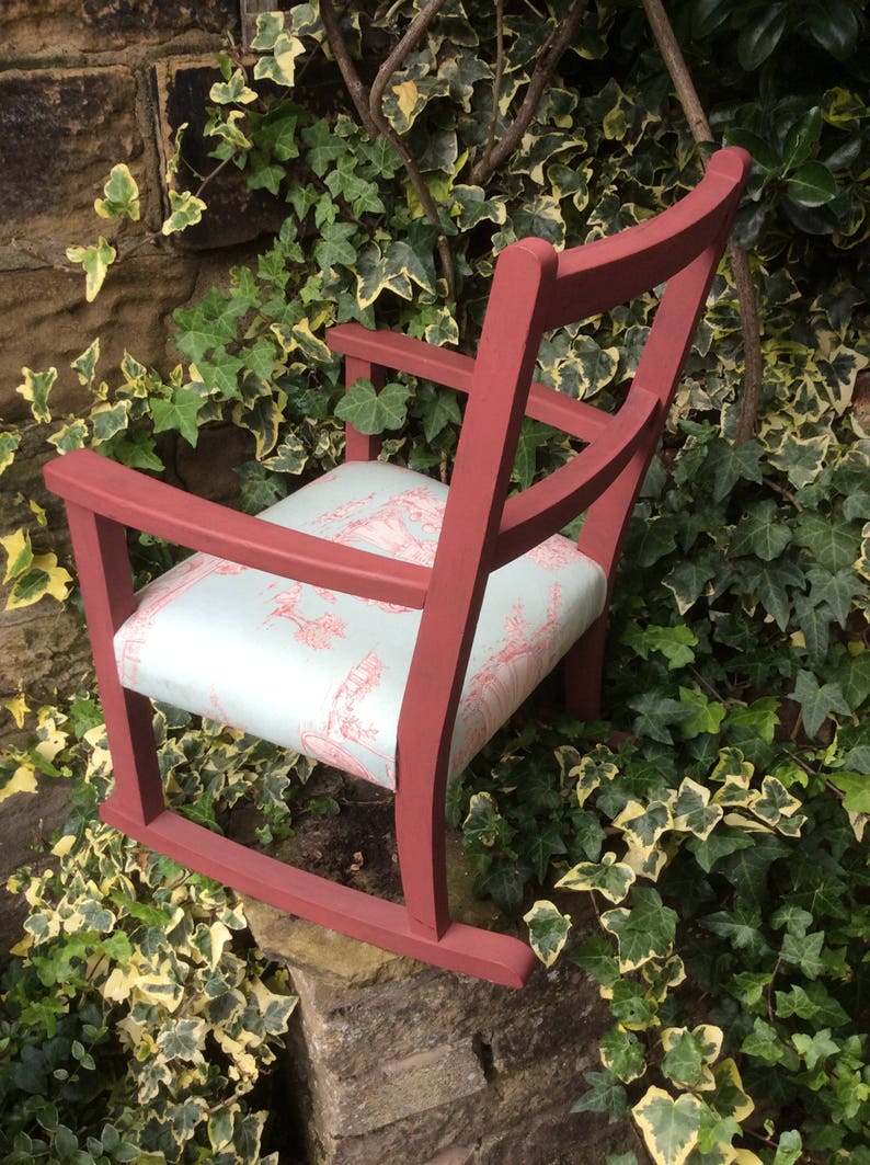 Child's Rocking Chair Reupholstered in Delightful Vintage Etsy