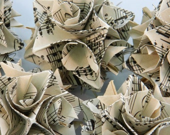 Vintage Music Origami Ornaments