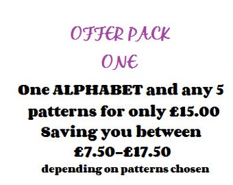 OFFER PACK ONE Book folding Pattern (1 alphabet & 5 patterns of your choice - Pdfs Sent By Email Only)