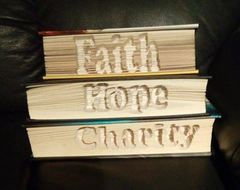 Faith, Hope and Charity CUT & Fold Book Folding Patterns (Set of 3 Digital Download PATTERNS ONLY)