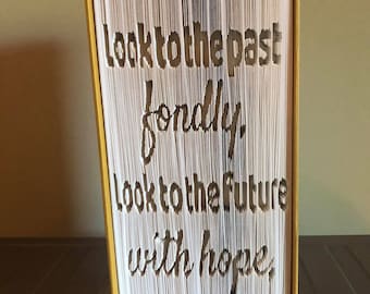 Look to the past... CUT & Fold Book Folding Pattern (Digital Download PATTERN ONLY)