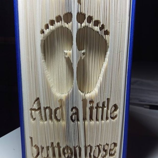 Ten tiny toes and a little button nose Cut & Fold Book Folding Pattern (Digital Download PATTERN ONLY) Baby feet