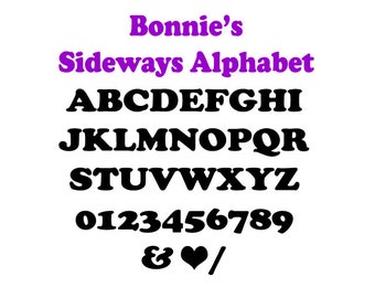 Bonnie's Sideways Full Alphabet Book Folding Pattern, Convient UNIQUEMENT aux livres de 23 cm !! (Modèle de téléchargement numérique)