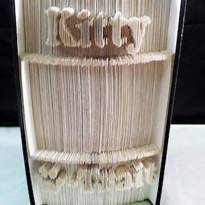 Kitty Paw-Trait Photo Frame CUT & Fold Book Folding Pattern (Digital Download PATTERN)