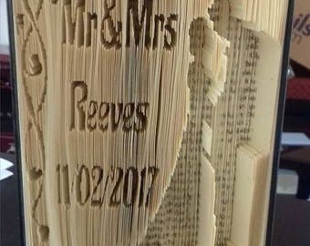Wedding Vines-book folding pattern-Custom-CUT & Fold  (PATTERN ONLY and sent by Email)