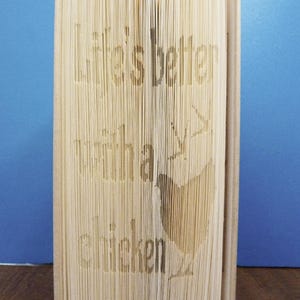 Life&#39;s better with a chicken SHADOW Cut & Fold Book Folding Pattern (Download PATTERN )