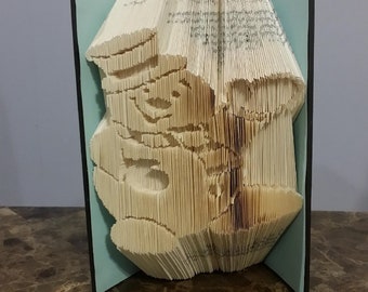 Waving Snowman COMBI Book Folding Pattern (PATTERN ONLY) Christmas decoration