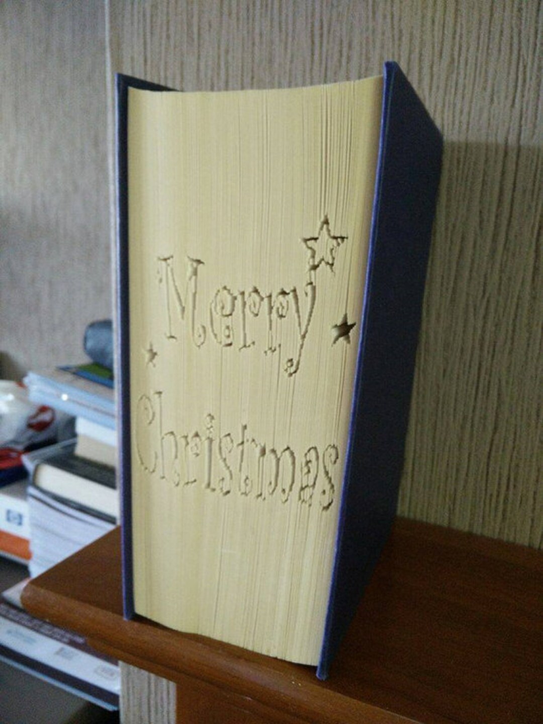 Merry Christmas Cut &amp; Fold Book Folding Pattern (digital Download ...