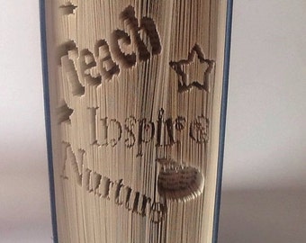 Teach Inspire Nurture CUT & Fold Book Folding Pattern (Digital Download PATTERN ONLY)