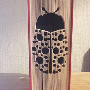 Bubble Ladybird, Ladybug Cut & Fold Book Folding Pattern (Digital Download PATTERN ONLY)