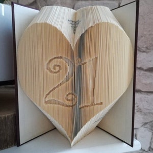 21 in a Heart Combi/Cut & Fold Book Folding Pattern (Digital Download PATTERN)