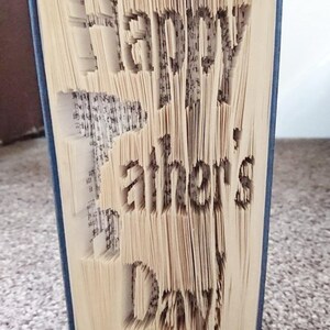 Happy Father&#39;s Day with drill Cut & Fold Book Folding Pattern (Digital Download PATTERN)