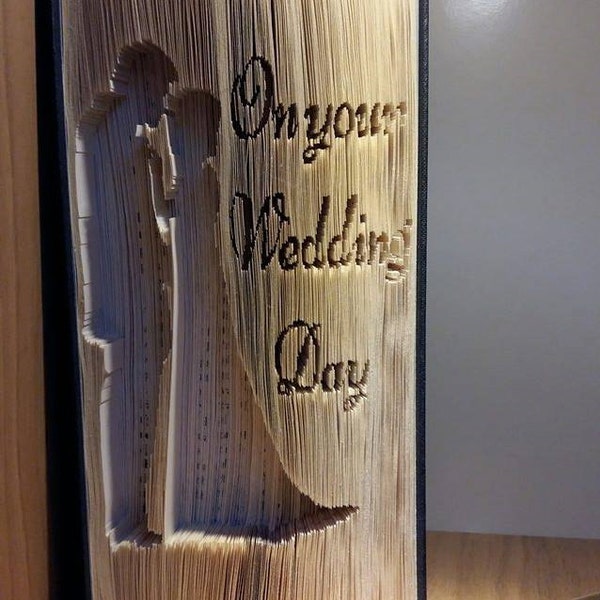 On your wedding day CUT & Fold Book Folding Pattern (Digital Download PATTERN ONLY)
