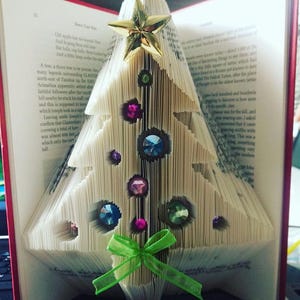 Christmas Tree with Baubles COMBI Book Folding Pattern (Digital Download PATTERN) Christmas decoration