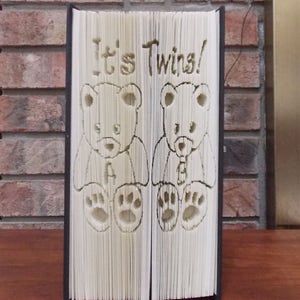 Twins, Cut & Fold Book Folding Pattern (Digital PATTERN)