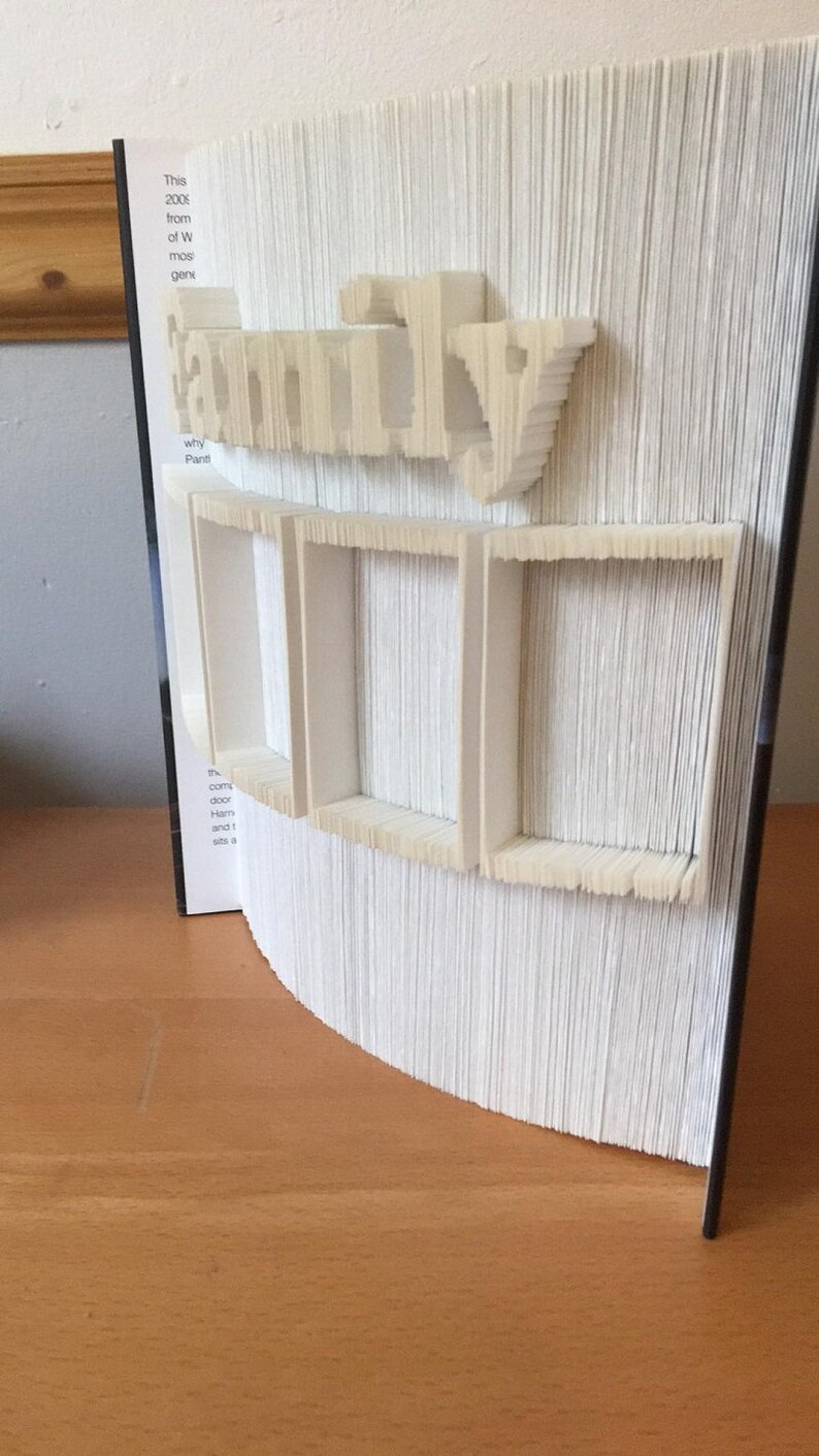 Family Photo Frame CUT & Fold Book Folding Pattern (digital Download ...