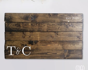 Wedding signing board